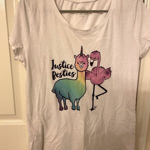 Justice short sleeved shirt size 18/20